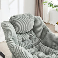 Light Green Lazy Chair with Ottoman and Side Pocket – detail view