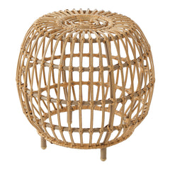 OTTAWA Round Faux Rattan Side Table – close-up