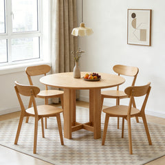 Natural Solid Wood Dining Chairs, Set of 2 – close-up
