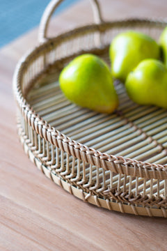 Bamboo Woven Round Trays with Handles, Set of 3 – view 10