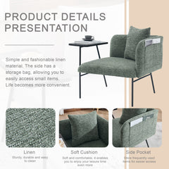 Emerald Leisure Chair with Side Table – detail view