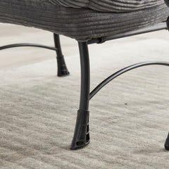 Gray Lazy Chair with Ottoman and Side Pocket – styled scene