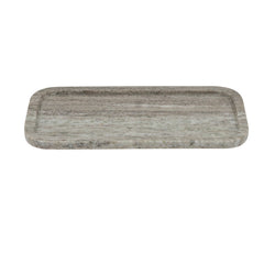 12-Inch Rectangular Gray Marble Tray – alternate angle