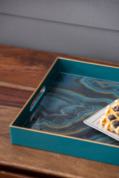 Effra Blue Marbled Trays, Set of 2 – view 12