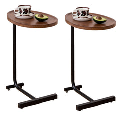 Brown C-Shaped Side Tables, Set of 2 – detail view