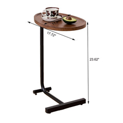 Brown C-Shaped Side Tables, Set of 2 – side view