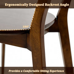 Walnut Solid Wood Dining Chairs, Set of 2 – view 10
