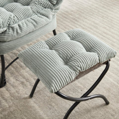 Light Green Lazy Chair with Ottoman and Side Pocket – view 11