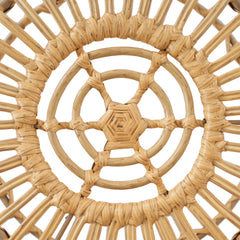 OTTAWA Round Faux Rattan Side Table – top view