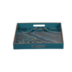 Effra Blue Marbled Trays, Set of 2 – close-up