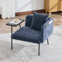Navy Leisure Chair with Side Table