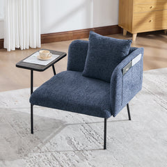 Navy Leisure Chair with Side Table