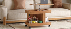 Rolling Coffee Table with 360° Rotating Top – view 12