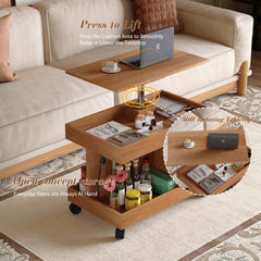 Rolling Coffee Table with 360° Rotating Top – packaging