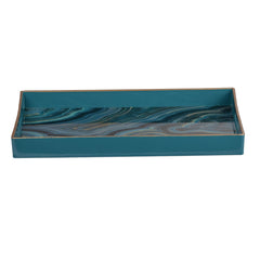 Effra Blue Marbled Trays, Set of 2 – styled scene