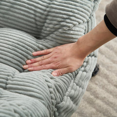Light Green Lazy Chair with Ottoman and Side Pocket – close-up