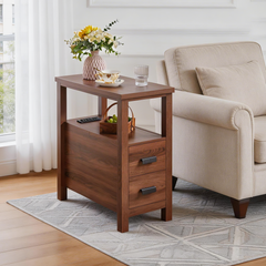 2-Drawer End Table with Charging Station – view 12
