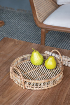 Bamboo Woven Round Trays with Handles, Set of 3 – packaging