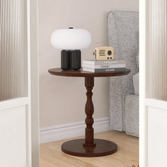 23-Inch Walnut Round Accent Table – alternate angle