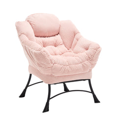 Pink Lazy Chair with Ottoman and Side Pocket – view 12