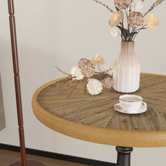 19.9-Inch French Country Round End Table – styled scene