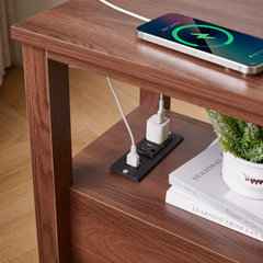 2-Drawer End Table with Charging Station – view 10