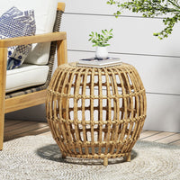 OTTAWA Round Faux Rattan Side Table
