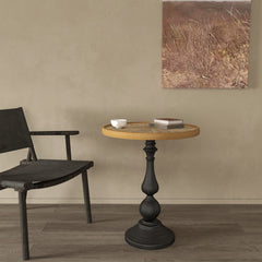 19.9-Inch French Country Round End Table – alternate angle