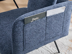 Navy Leisure Chair with Side Table – view 11
