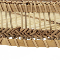 Bamboo Woven Round Trays with Handles, Set of 3 – styled scene