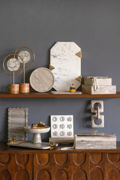 12-Inch Rectangular Gray Marble Tray – packaging