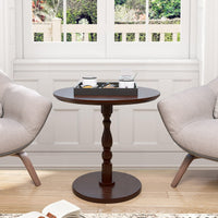 23-Inch Walnut Round Accent Table