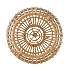 OTTAWA Round Faux Rattan Side Table – lifestyle view