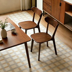 Walnut Solid Wood Dining Chairs, Set of 2 – detail view