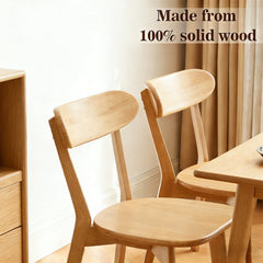 Natural Solid Wood Dining Chairs, Set of 2 – view 10