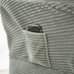 Light Green Lazy Chair with Ottoman and Side Pocket – styled scene