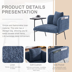 Navy Leisure Chair with Side Table – detail view